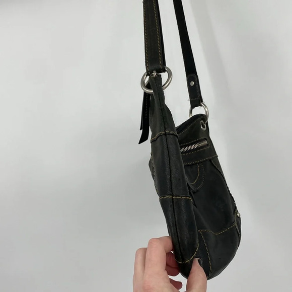 Fossil Long Live Vintage Sling Crossbody Bag Womens OS Brown Leather Pockets - Picture 6 of 15